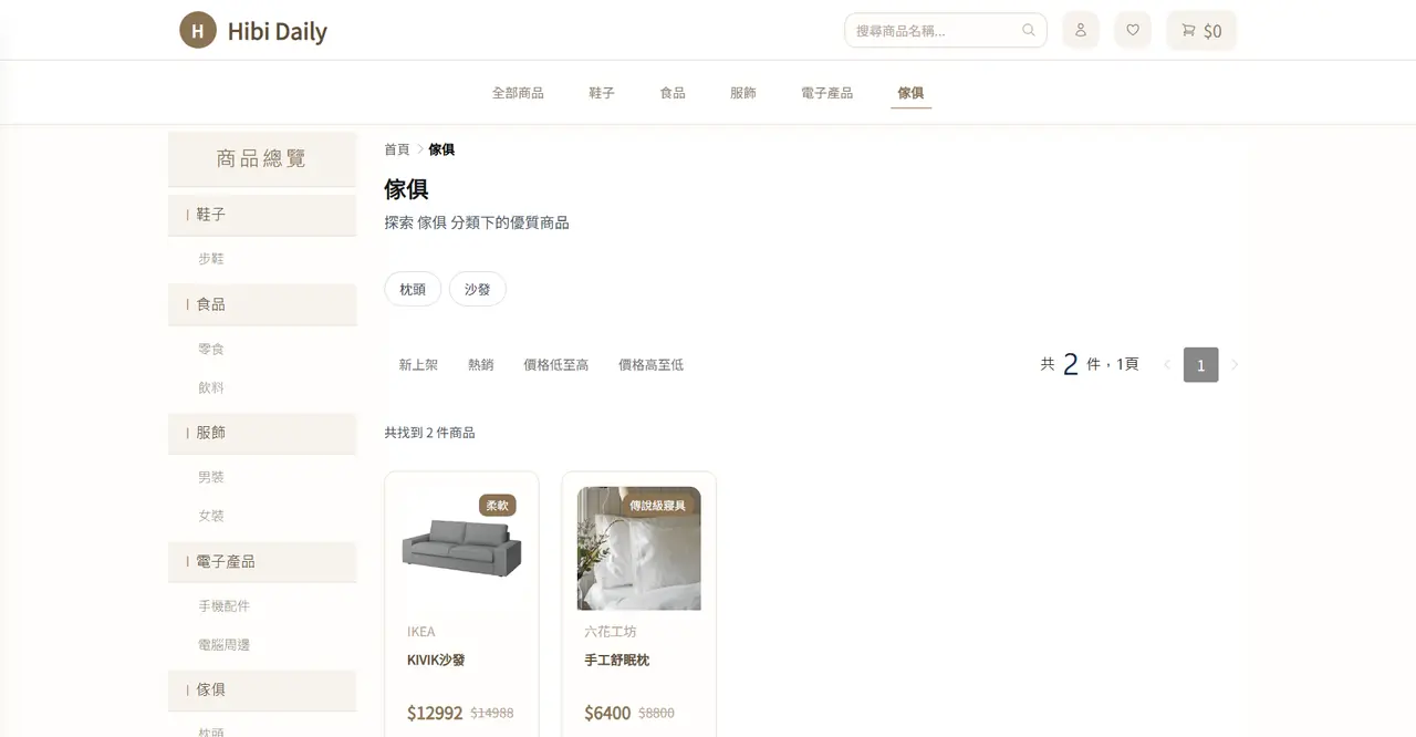 商品列表